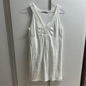 LOFT White Sleeveless Cotton Dress, medium